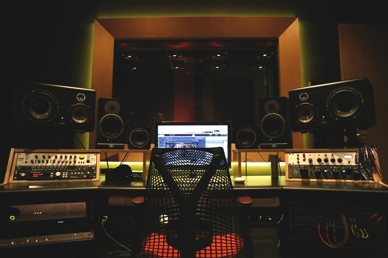 The control room at Red Roof Studios, Singapore